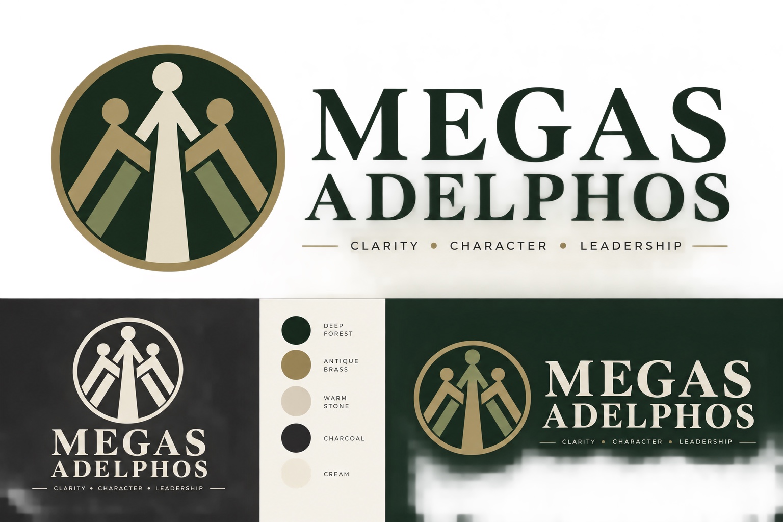 Megas Adelphos brand artwork